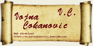 Vojna Čokanović vizit kartica